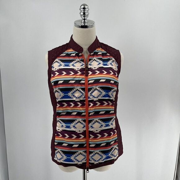 Noble Outfitters Western Aztec Pattern Reversible Vest Women's Size M/L - Picture 10 of 10